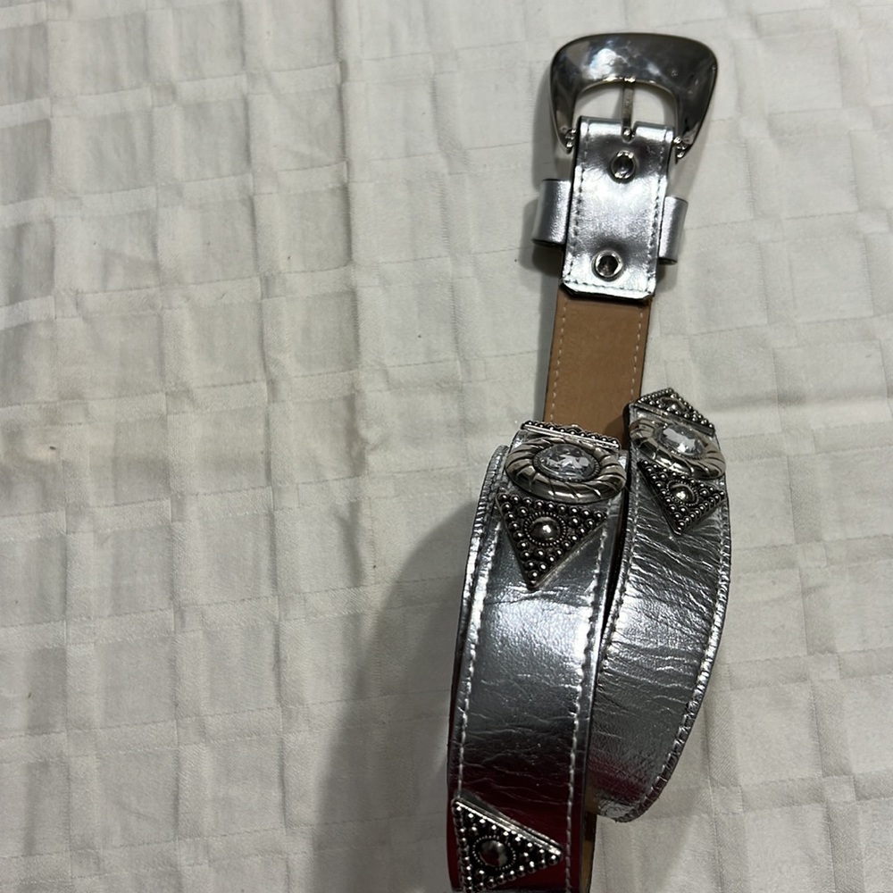 LEATHEROCK Ladies Leather Belt BLING Crystal - Picture 7 of 10